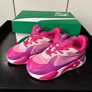 Puma RS-x Pink and Purple Sneakers Vibrant Athletic Design Toddler 10c